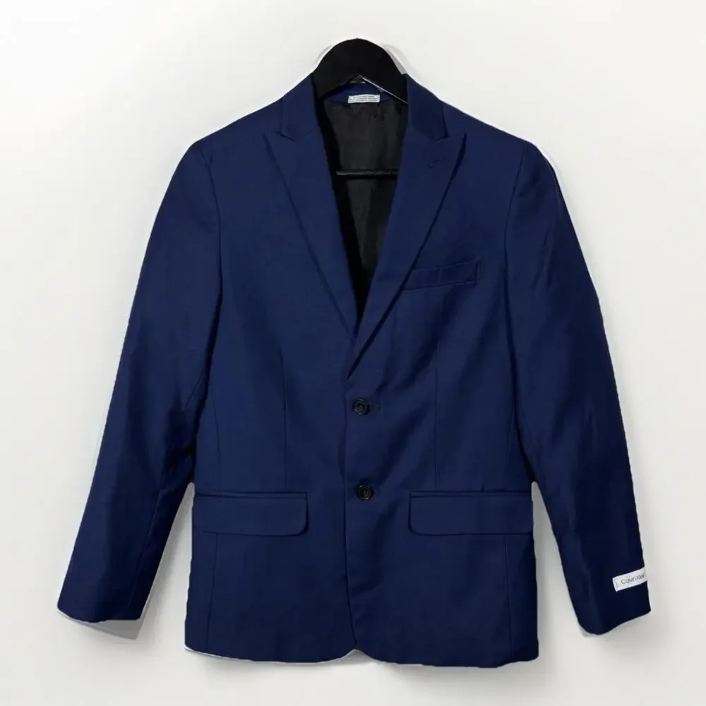 Calvin Klein Blue Infinite Stretch Blazer, Sports Jacket Boy’s Size 14 NEW